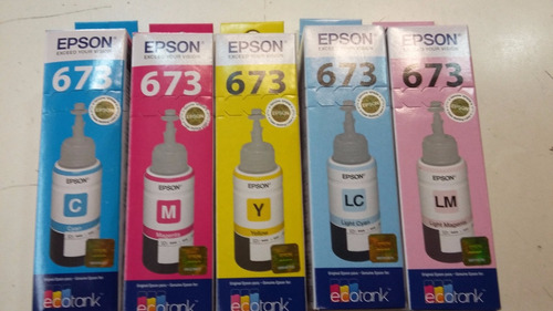 Tinta Epson 673 Cian Magenta Amarillo Cian Claro Mag Claro