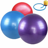 Kit 3 Gym Ball 55, 65, 75cm Bola Yoga Pilates Suíça 3 Bombas