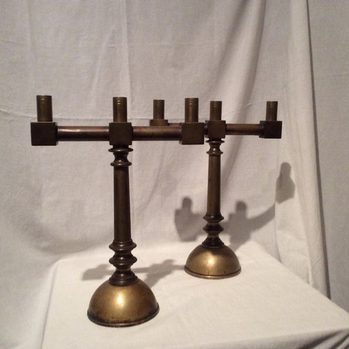 Candelabros De Bronce Macizo