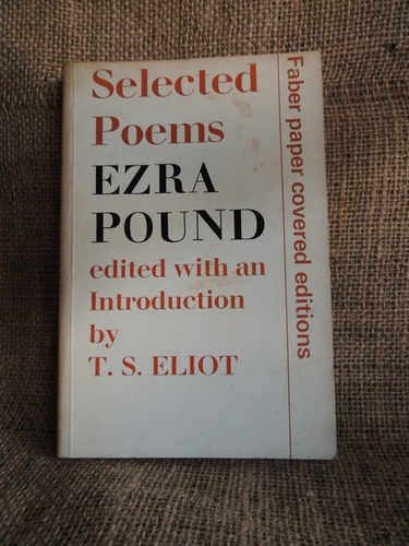 Livro Selected Cantos Of  Ezra Pound 1967 Faber & Faber