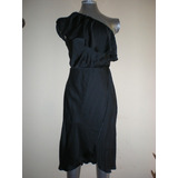 Vestido Fiesta Un Hombro T.m Color Negro