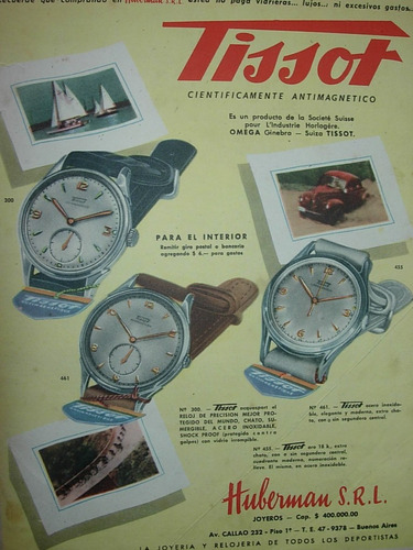 Clipping Publicidad Reloj Relojes Tissot Relojeria Huberman