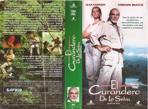 El Curandero De La Selva Vhs Sean Connery Medicine Man 1992