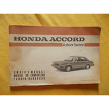 Manual Usuario Honda Accord 100% Original.año 1978( R2)