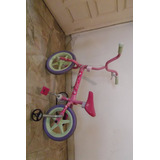 Bicicleta Infantil Da Barbie Com Rodinha - Toda Original!!!