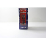 Miniatura Metal Cabine Telefone Londres Cofre 16 Cm