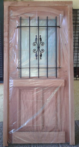 Puerta De 80x200 Tipo Antigua C/reja Y Vid M/ch Extra Porch