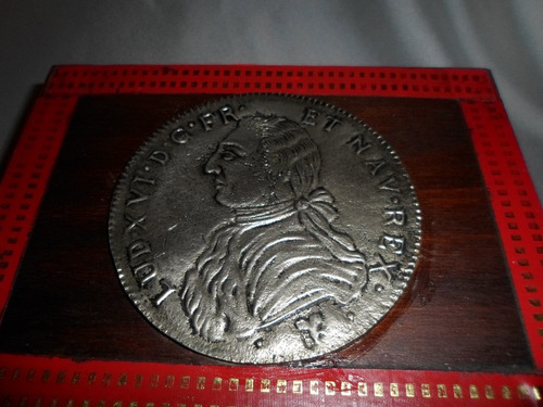 185- Caja Alhajero Con Moneda Medallon Luis Xvi Dgrf