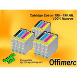 Catridge Epson 195-196 Alt. Xp101-xp201-xp401 Garantia Total