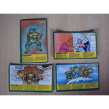 Lote 4 Trading Cards Tortugas Ninja Juegos Figuritas Años 80