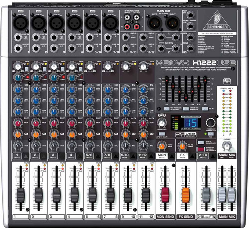 Mezcladora Con Interface Usb Behringer Xenyx X1222usb