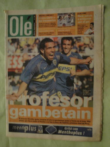 Diario Ole Boca 2 Vs Estudiantes 0 Tevez