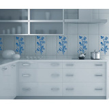 Adesivo Decorativo Kit Floral - Azulejos - Vidros - Banheiro