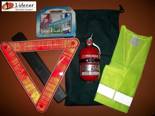 Kit Reglamentario Emergencia Y Seguridad Del Automovil 5 X 1