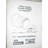 Publicidad Clipping Repuestos Ford Motorcraft Legitimos Mod1