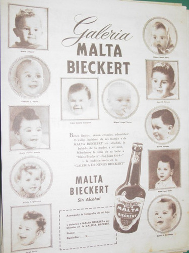 Publicidad Antigua Cervezas Malta Bieckert Galeria Botella