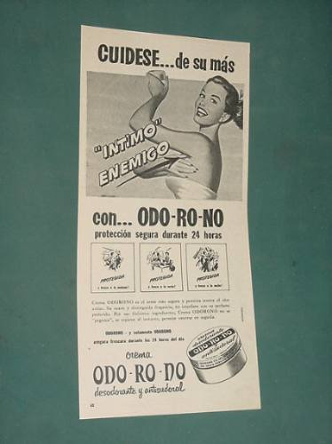 Publicidad Odorono Crema Desodorante Y Antisudoral Intimo