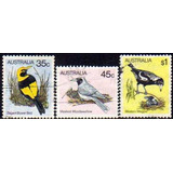 Australia Serie X 3 Sellos Usados Aves Y Pájaros Año 1980