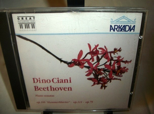 Dino Ciani Beethoven Piano Sonatas Op 106 Cd  Importado