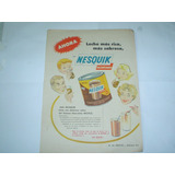 Nesquik Chocolate Nestle Instantaneo Antigua Publicidad 1948