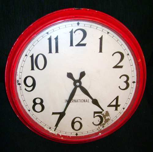 Antiguo Raro Reloj De Pared International 47,5 Cm Diametro