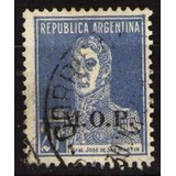 Argentina 1931 - M O P Letras Perfiladas S/20c San Martin