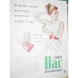 Publicidad Antigua Lapiz Desodorante Bac Detalle Matinal