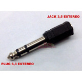 Adaptador Plug 6,3mm Estero A Jack 3,5 Estereo X3 Unidades