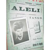 Partitura Antigua Tango Aleli De Angelis Maria De La Fuente