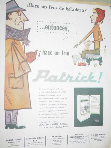 Publicidad Clipping Heladeras Patrick Hace Frio De Heladera