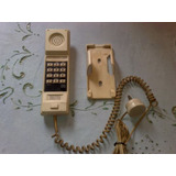 Vintage Antlguo Teléfono De Pared  Con Cable Y Soporte