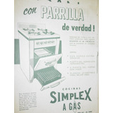 Publicidad Antigua Cocinas Simplex Gas Parrilla Mod1