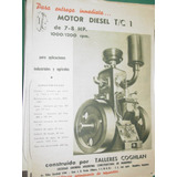 Publicidad Clipping Recorte Motor Diesel T1 Talleres Coghlan