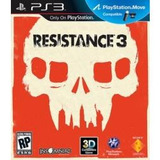Jogo Exclusivo Sony Ps3 Resistance 3 Compativel Com Move 3d