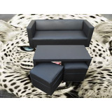 Juego De Living Sillon 3 C + Mesa Y 2puff