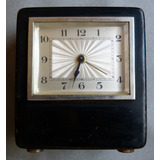 Reloj Despertador Art Deco De Bronce Laqueado