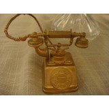 Telefone Em Miniatura Dourado Estilo Antigo 6x6 Cm