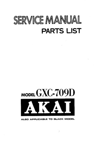 Akai Gxc-709d - Esquema - Envio Só Por Email