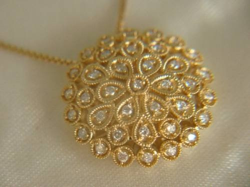 Ivi1388 = Colar Brunner Com Ping. O.amarelo 18k !diamantes!