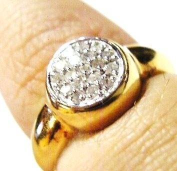 Ivi1388 = Anel Vivara Com Diamantes O.amarelo 18k !!! 