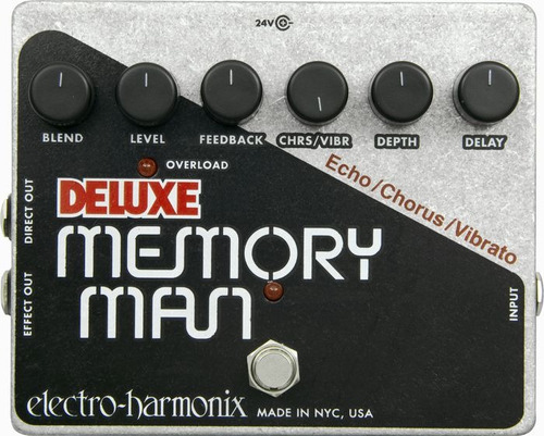 Pedal Electro-harmonix Deluxe Memory Man Mult + Cable Inter