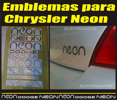 Emblemas 3d Para Chrysler Dodge Neon Foto 2