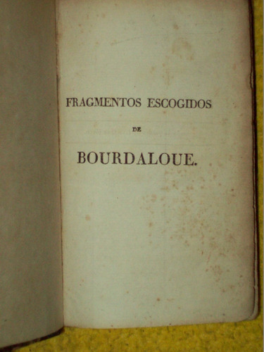 Fragmentos Escogidos De Bourdaloue M1