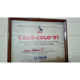 Diploma Colo Colo, Final Copa Libertadores 1991