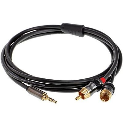 Mediabridge 3,5 Mm Macho A 2 Rca Adaptador Macho (25 Pies) -