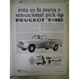 Publicidad Peugeot 403 Pick Up T4b Año 1967