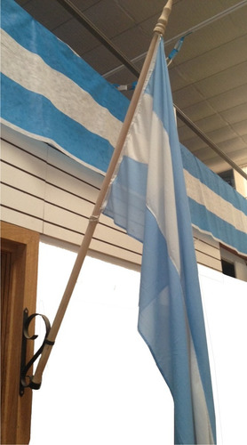 Oferta Mastil P/ Bandera Y Soporte Para Pared + Bandera Arg