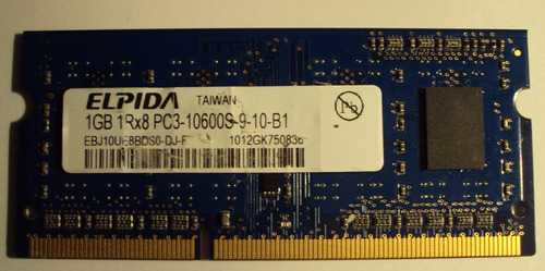 Memoria Ram Sodimm Ddr3 1gb