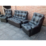 Juego Sillones Placer 2 Cuerpos Espacios Reducidos Cuerina