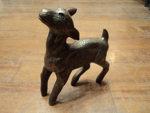Figura Imagen Escultura Bronce Venado Ciervo Bambi No Petit